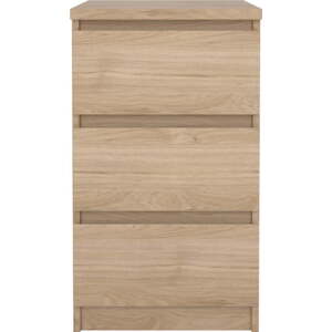 Komoda v dekoru dubu v přírodní barvě 40x70x50 cm Naia – Tvilum