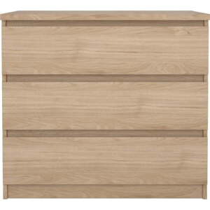 Komoda v dekoru dubu v přírodní barvě 77x70x50 cm Naia – Tvilum