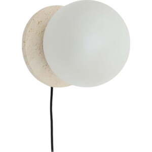 Bílé/krémové nástěnné svítidlo ø 20 cm Malachi – Kave Home