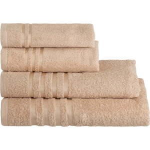 Béžová froté bavlněná osuška 70x140 cm Simple – Casa Selección