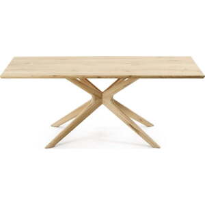Jídelní stůl s deskou v dubovém dekoru 100x200 cm Armande – Kave Home