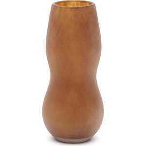 Hnědá skleněná váza (výška 32 cm) Crila – Kave Home