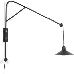 Černé nástěnné svítidlo ø 30 cm Eleazar – Kave Home