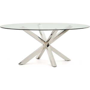 Jídelní stůl se skleněnou deskou 100x200 cm Argo – Kave Home