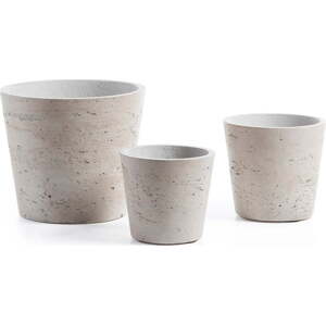 Betonové květináče v sadě 3 ks ø 23,5 cm Low – Kave Home