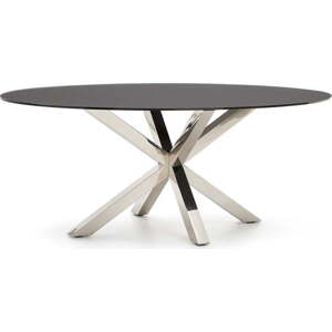 Jídelní stůl se skleněnou deskou 100x200 cm Argo – Kave Home