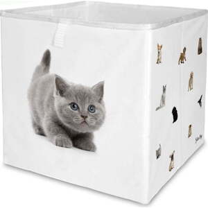 Bílý látkový dětský organizér na hračky 32x32x32 cm The Cutest Ones – Butter Kings