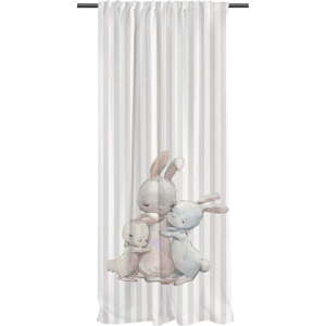 Béžový dětský závěs z bavlněného saténu 110x170 cm Hugging Bunnies – Butter Kings