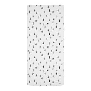 Černobílé napínací dětské prostěradlo na jednolůžko z bavlněného saténu 90x200 cm Bunnies in the Rain – Butter Kings