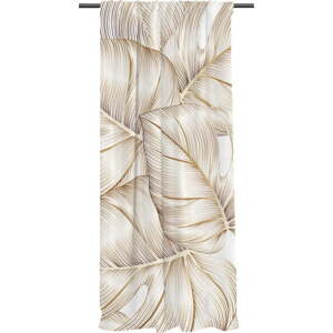 Závěs z bavlněného saténu ve zlaté barvě 110x250 cm Golden Leaves – Butter Kings
