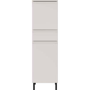 Krémová vysoká/úzká koupelnová skříňka 34x120 cm Salinas – Germania