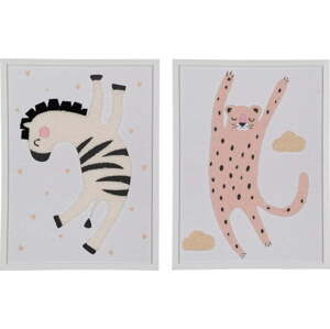Dětské obrázky v sadě 2 ks 30x40 cm Animals – Ixia