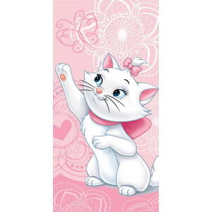 Růžová bavlněná dětská osuška 70x140 cm Marie Cat "Butterfly" – Jerry Fabrics
