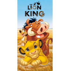 Modro-hnědá bavlněná dětská osuška 70x140 cm Lion King – Jerry Fabrics