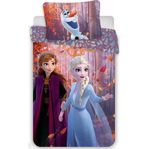 Bavlněné dětské povlečení na jednolůžko 140x200 cm Frozen "Sister Purple" – Jerry Fabrics