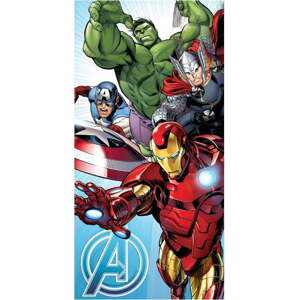 Bavlněná dětská osuška 70x140 cm Avengers "Light Blue" – Jerry Fabrics