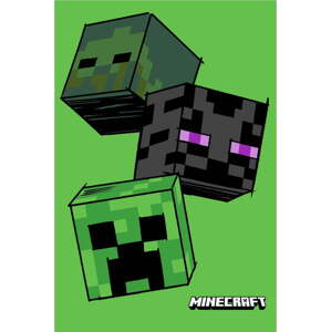 Zelená fleecová dětská deka 100x150 cm Minecraft "The Mobs" – Jerry Fabrics