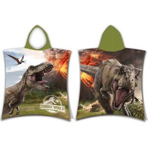 Bavlněné dětské pončo velikost 3-8 let Jurassic World "Volcano" – Jerry Fabrics