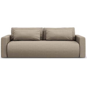 Světle hnědá rozkládací pohovka s úložným prostorem 238 cm Belfast – Cosmopolitan Design