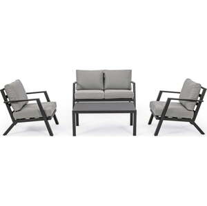 Šedý hliníkový zahradní lounge set pro 4 Harley – Bizzotto