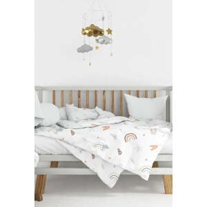 Bílé dětské povlečení do postýlky z bavlny Renforcé 100x150 cm Abc – Mijolnir