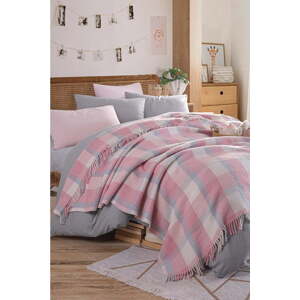 Růžový přehoz 180x220 cm Warm Soft – Mijolnir