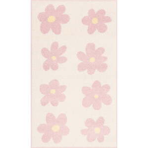 Růžový/slonovinový dětský koberec 80x150 cm Dazzy Rose – FD