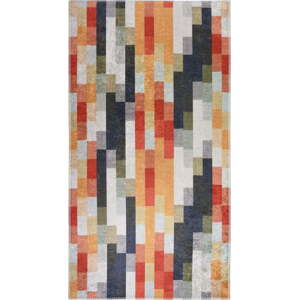 Oranžový/šedý pratelný běhoun 80x200 cm Blocks of Fun – Vitaus