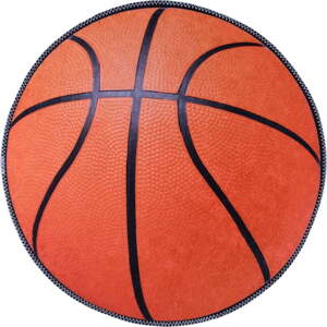 Oranžový pratelný dětský koberec ø100 cm Basketball – Vitaus