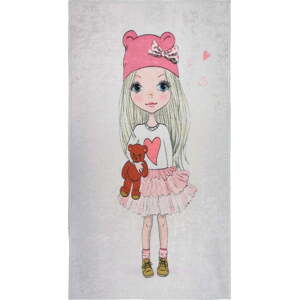 Pratelný dětský koberec 80x120 cm Cute Girl and the Bear – Vitaus