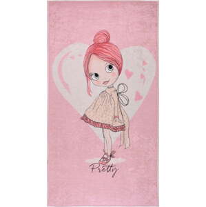 Růžový pratelný dětský koberec 120x180 cm Pretty Girl – Vitaus
