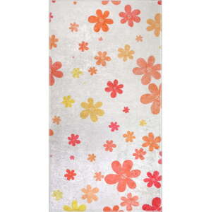 Oranžový/slonovinový pratelný dětský koberec 80x150 cm Fall Flowers – Vitaus