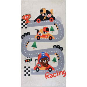 Slonovinový pratelný dětský hrací koberec 80x120 cm Race Time – Vitaus