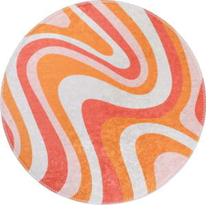 Oranžový pratelný kulatý koberec ø 100 cm Colors of Joy – Vitaus