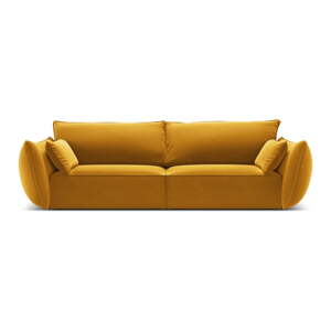 Sametová pohovka v hořčicové barvě 208 cm Vanda – Mazzini Sofas
