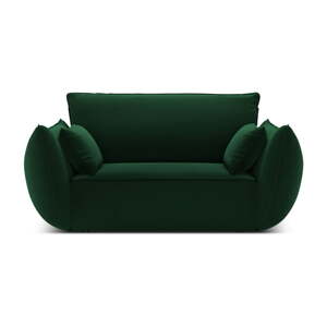 Tmavě zelené sametové křeslo Vanda – Mazzini Sofas