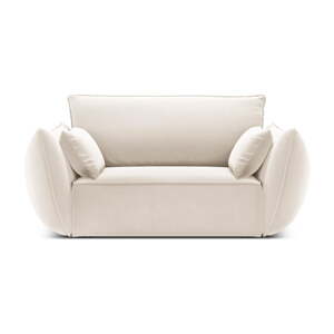 Béžové sametové křeslo Vanda – Mazzini Sofas