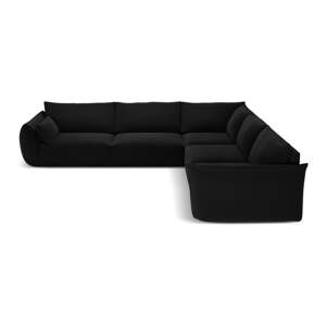 Černá sametová rohová pohovka Vanda – Mazzini Sofas