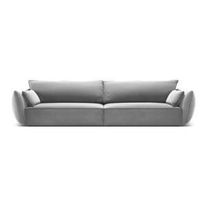 Světle šedá sametová pohovka 248 cm Vanda – Mazzini Sofas