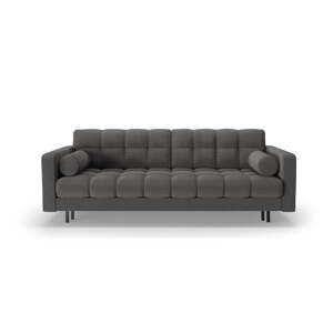 Tmavě šedá rozkládací/s úložným prostorem pohovka z textilie bouclé 222 cm Bali – Cosmopolitan Design