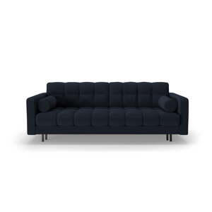 Tmavě modrá rozkládací/s úložným prostorem pohovka z textilie bouclé 222 cm Bali – Cosmopolitan Design