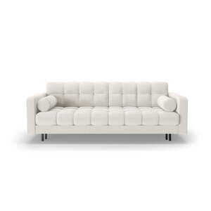 Krémová rozkládací/s úložným prostorem pohovka z textilie bouclé 222 cm Bali – Cosmopolitan Design