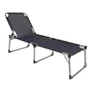 Antracitové kovové zahradní lehátko Abaco – Garden Pleasure