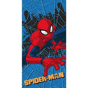 Červená/modrá dětská osuška z mikrovlákna 70x140 cm Spider-man – Jerry Fabrics