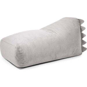 Světle šedý manšestrový dětský sedací vak Snug 130 Dragon – SLOWDOWN