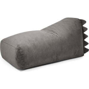 Tmavě šedý manšestrový dětský sedací vak Snug 130 Dragon – SLOWDOWN