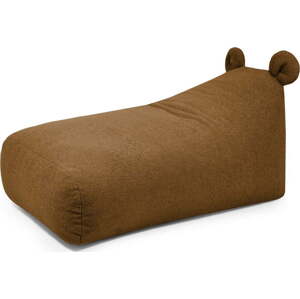 Hnědý dětský sedací vak z textilie bouclé Snug 130 Bear – SLOWDOWN