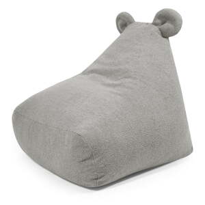 Světle šedý dětský sedací vak z textilie bouclé Snug 80 Bear – SLOWDOWN