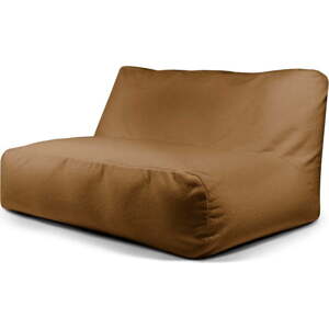 Hnědý sedací vak z textilie bouclé Sofa Tube 160 – SLOWDOWN