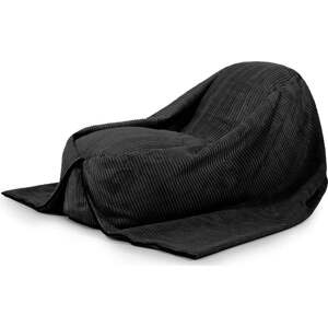Černý manšestrový dětský sedací vak Cocoon 120 – SLOWDOWN